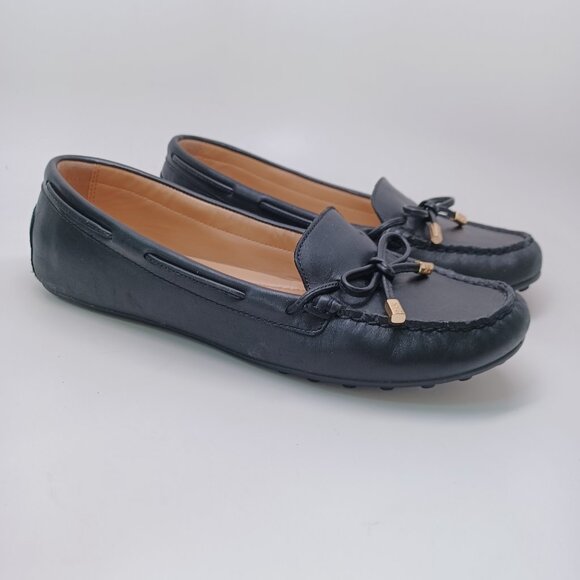 MICHAEL Michael Kors Black Leather Loafers - Picture 6 of 16